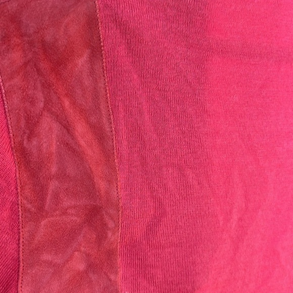 Elie Tahari Coral Lamb Suede Cotton Silk Blend Open Waterfall Jacket Size Medium - Picture 9 of 10